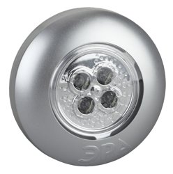 Фонарь пушлайт ЭРА SB-503 "Аврора" 4xLED, 3xAAA, серебристый