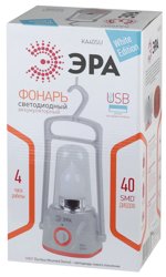 Фонарь кемпинг ЭРА KA40SU Акку 4V4Ah, 40xSMD, ЗУ 220V, карт (24/144)*