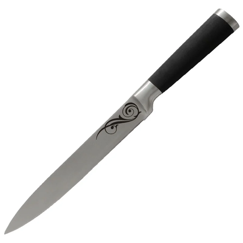 Нож MAL-02RS (разделочный) с прорезиненной ручкой, MALLONY