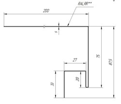 Планка околооконная сложная Print ** для М/сайдинга Блок-Хаус NEW 200*75*3м.п.