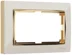Рамка для двойной розетки Werkel Snabb, слоновая кость/золото, WL03-Frame-01- DBL-ivory-GD , W0081932