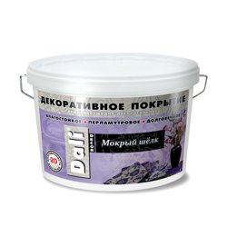 Покрытие декоративное Dali-Decor "Мокрый шелк" белое, перламутровое, 2,5кг ( Т-ра перевозки не ниже +5град)