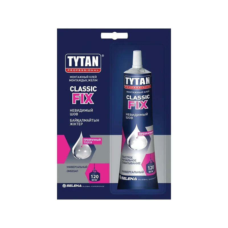 Клей монтажный прозрачный TYTAN Professional Classic fix 100 г