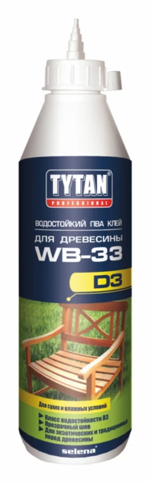 Клей ПВА для древесины Tytan Professional D3 750 г