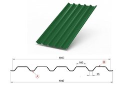 Профнастил "Металлпрофиль" С-44(Тип), 0.5 мм Norman, PE, RAL ** 1.047 * м2