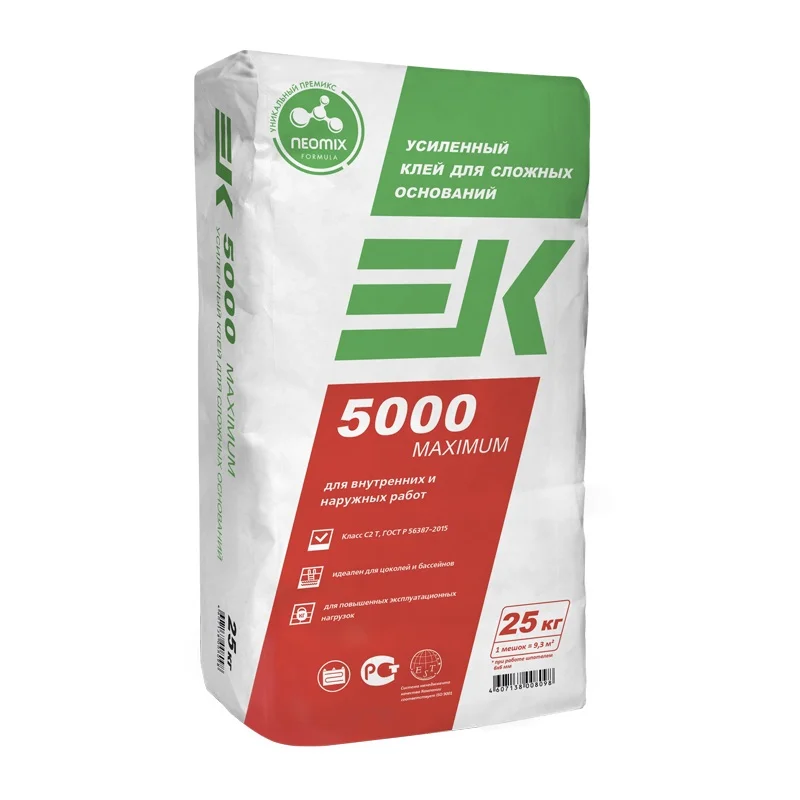 Клей плиточный EK 5000 MAXIMUM для бассейнов 25 кг