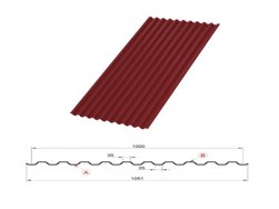 Профнастил "Металлпрофиль" С-21(Тип), 0.5 мм Puretan, PE, RAL ** 1.051 * м2