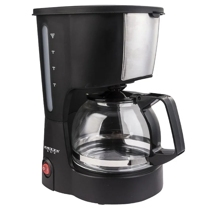 Кофеварка DELTA LUX DL-8161, 600 Вт, черный