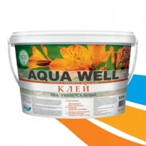 Клей ПВА универсальный Aqua Well 0,9 кг