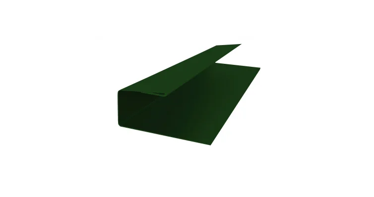 J-профиль PE RAL 6005 (зелёный мох) 0,5мм для софита 25*18*3м.п.