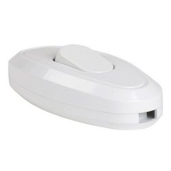 Переключатель на шнур 6А 250В (еврослот) белый UNIVersal А106