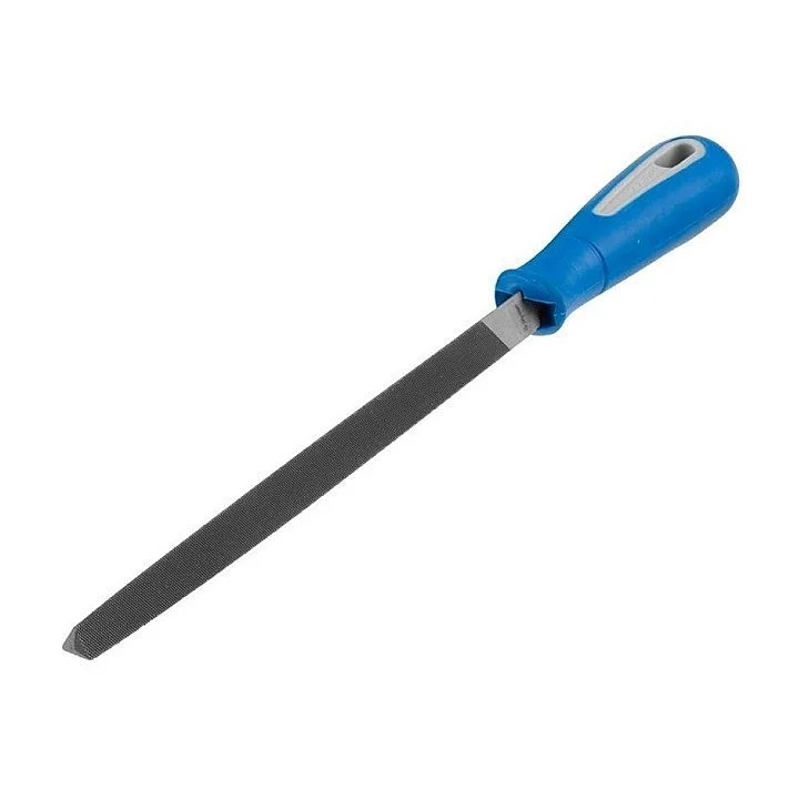 Напильник трехгранный 150мм КОБАЛЬТ, для заточки ножовок, двухкомпонентная рукоятка