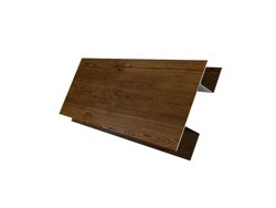 Планка Н-образная Принт Элит Antique Wood (Античный Дуб) для М/сайдинга Блок-Хаус новый 3м.п.