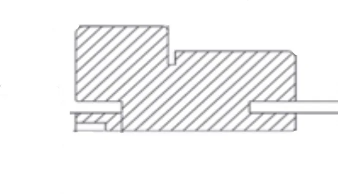 Комплект дверной коробки компланарной VERDA с уплотнителем софт мокко 80*35*2070мм (2,5шт), эмалит