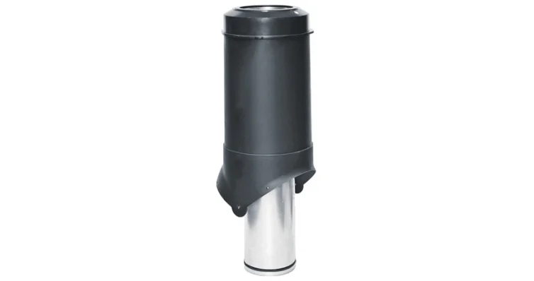 Выход вытяжки вентиляционный изолированный KROVENT Pipe-VT 125is 125/206/500 черный