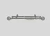 Карниз кованый раздвижной d16/19мм серебро матовое двухрядный 1,6-3,0 (наконечники ажур)
