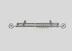 Карниз кованый раздвижной d16/19мм серебро матовое двухрядный 1,6-3,0 (наконечники лукка)