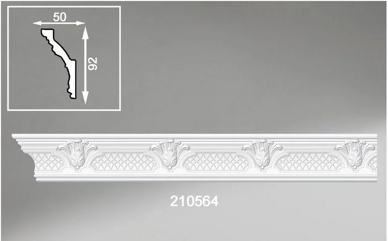 Плинтус потолочный с защелкой
