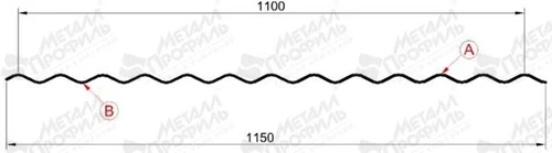 Профнастил &quot;Металлпрофиль&quot; МП-18(Тип), 0.5 мм Norman, PE, RAL **, 1.15 * м2