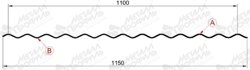 Профнастил "Металлпрофиль" МП-18(Тип), 0.5 мм Norman, PE, RAL **, 1.15 * м2