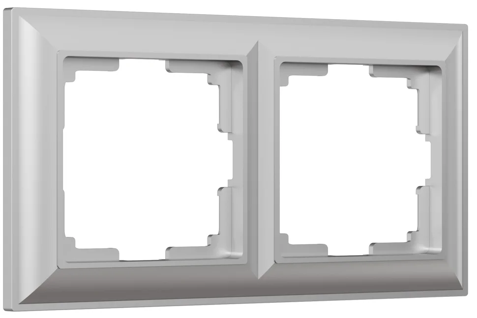 Рамка 2-местная Werkel Fiore, серебряный, WL14-Frame-02/W0022206