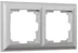 Рамка 2-местная Werkel Fiore, серебряный, WL14-Frame-02/W0022206