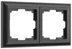 Рамка 2-местная Werkel Fiore, черный матовый, WL14-Frame-02, W0022208