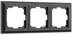 Рамка 3-местная Werkel Fiore, черный матовый, WL14-Frame-03, W0032208