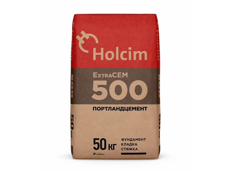 Цемент тарированный ПЦ М500 Д20 Holcim ExtraCEM 50 кг / ЦЕМ II/А-И42.5Н