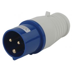 Вилка переносная ЭРА 013 2Р+РЕ 16А 220В IP44, V-16-2P-PE-IP44