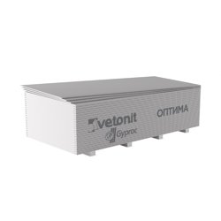 Гипсокартон ГКЛ Vetonit (Gyproc) Оптима ГСП-А-УК обычный 2500*1200*12,5 мм