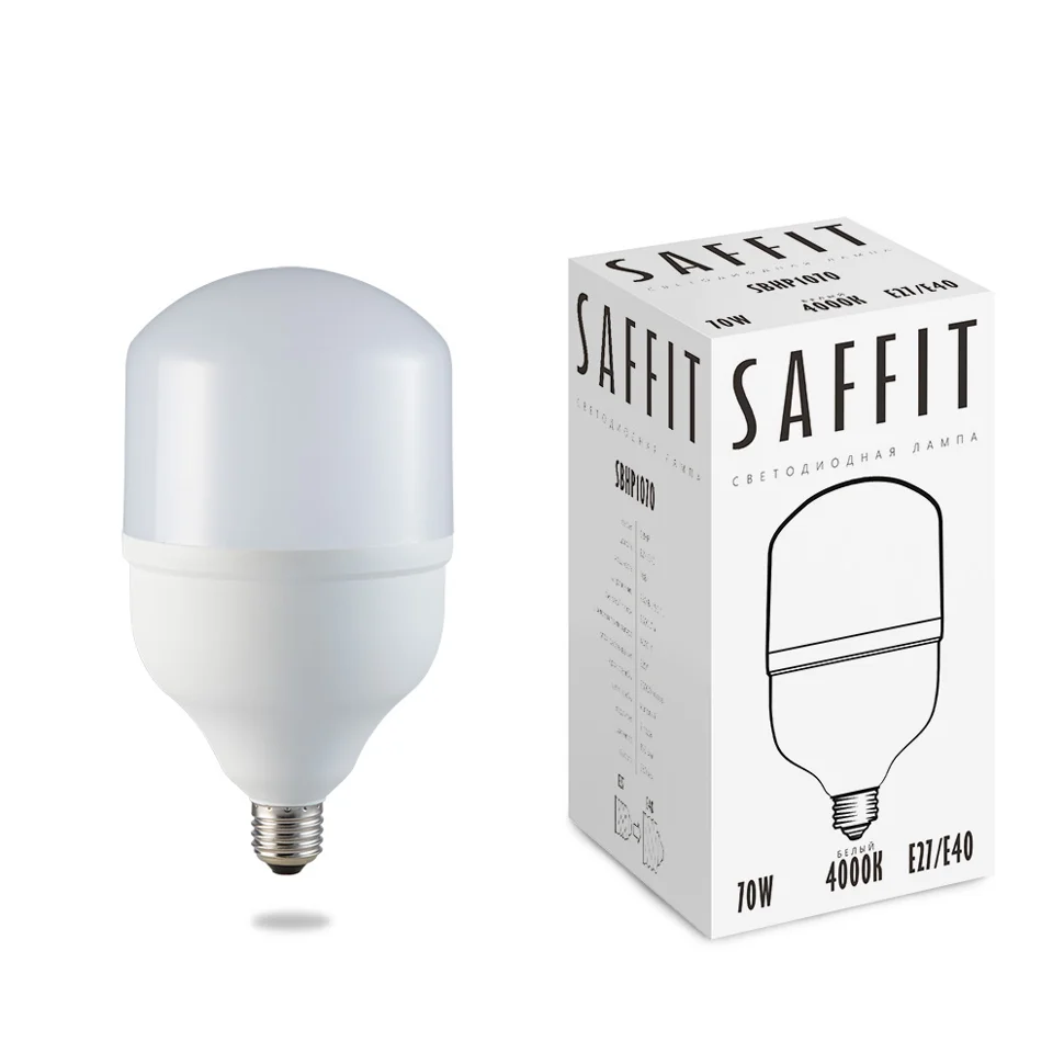 Лампа светодиодная 70W E27-E40 230V 4000K (белый) SAFFIT, SBHP1070
