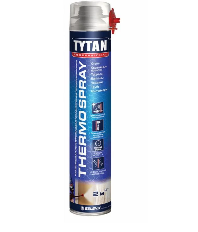 Теплоизоляция напыляемая полиуретановая TYTAN Professional THERMOSPRAY 870 мл