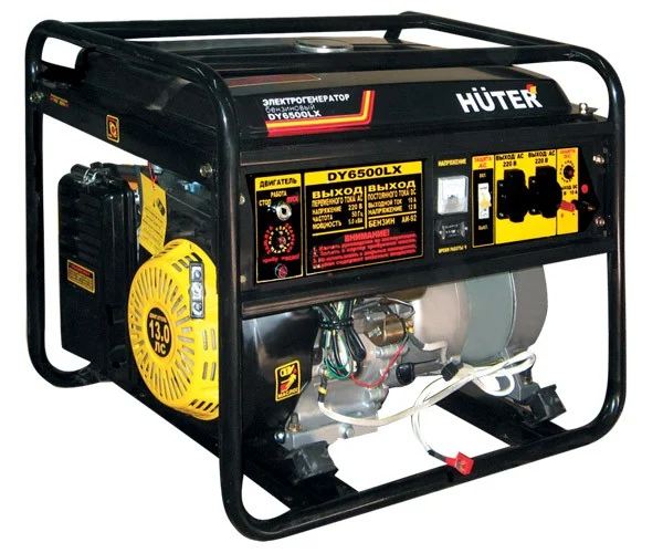 Генератор бензиновый HUTER DY6500LX-электростартер, (1фазн., ном/макс мощность 5/5,5 кВт)