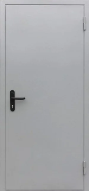 Дверь противопожарная ДПМ-1/ei-60 глухая одностворчатая серая (RAL 7035) 1050*2070 Пр, порог 40мм (замок, цилиндр, ручка)