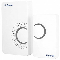 Звонок Feron (36 мелодии) беспроводной, белый, серый, E-373