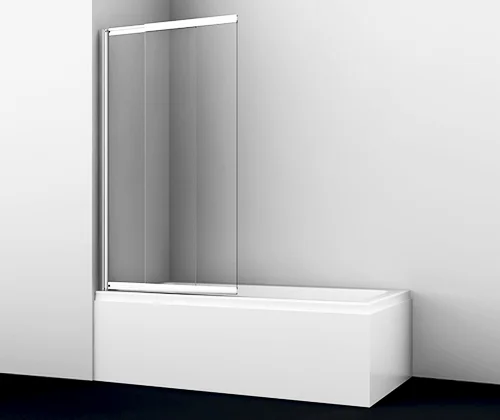 Шторка стеклянная для ванной WasserKraft Main 1000х1400, раздвижная/распашная, двухстворчатая, арт.41S02-100