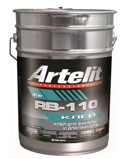 Клей для фанеры и паркета Artelit Professional RB-110 каучуковый на растворителях бежевый, 12 кг