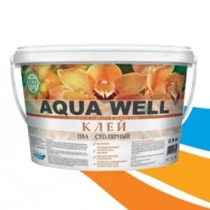 Клей ПВА столярный Aqua Well морозостойкий 0,9 кг
