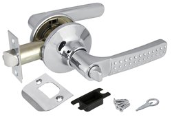 Ручка-защелка фиксатор PUNTO DK626 CP-BK (6026 CP-B) хром