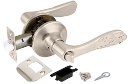 Ручка-защелка фиксатор PUNTO DK633 SN-BK (6033 SN-B) матовый никель