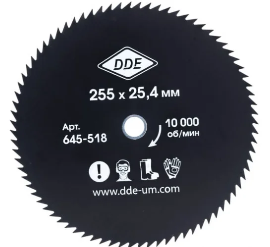 Диск для триммера DDE WOOD CUT 80 зубьев, 255 х 25,4 мм (толщина = 1,4 мм)