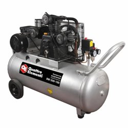 Компрессор поршневой масляный QUATTRO ELEMENTI BW-500-100 ( 490 л/мин, 100 литров, 3,0 л.с, 8 бар, 74,5 кг, V-образн/ Ременной)