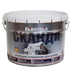 Антисептик кроющий для дерева Акватекс СКАНДИ лакрица 9 л