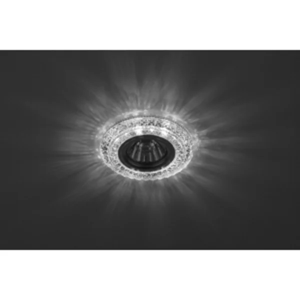 Светильник ЭРА декор c белой светодиодной подсветкой MR16, прозрачный DK LD3 SL/WH
