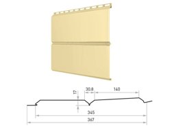 М/Сайдинг Stynergy PE RAL **, Евробрус, толщина 0.45 мм, размер 0,367*м2