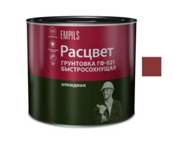 Грунтовка ГФ-021 красно-коричневая 2,5кг быстросохнущая РАСЦВЕТ