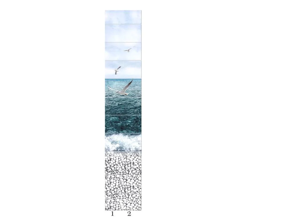 ПАННО ПВХ Море Чайки из 2-х панелей 0,25*2,7м фотопечать (в упаковке 6 панно)