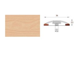 Порог ИДЕАЛ с монтажным каналом 36мм*0,9м, 261 клен
