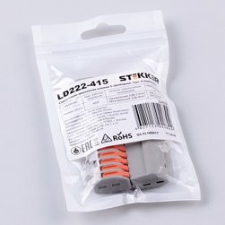 Клеммы строительно-монтажные 5-проводные, LD222-415 (5 шт) STEKKER